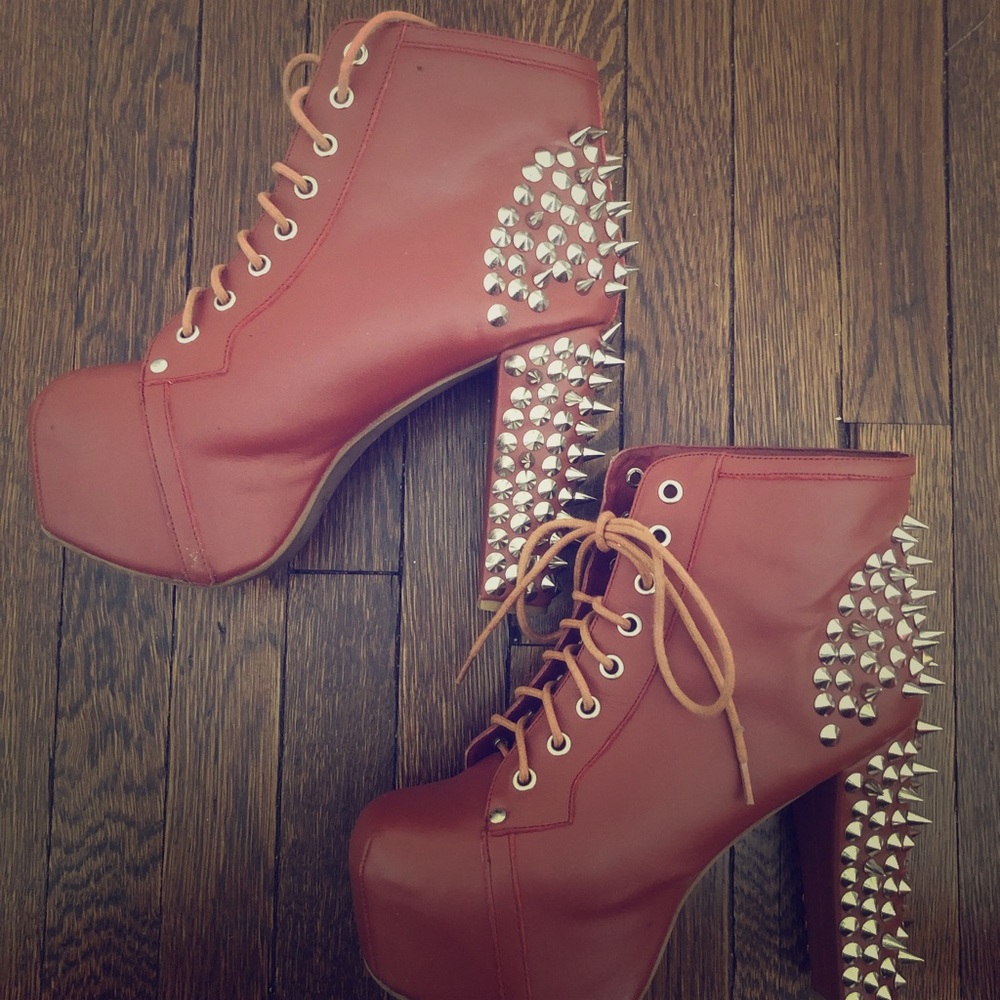 Sold! Lita Booties Jeffrey Campbell; Red/Maroon